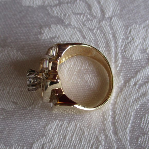 ππΉπ LADYβS GENUINE-AUTHENTIC 14K YELLOW GOLD DIAMOND RING β SIZE 4.5 ππΉπ - Picture 8 of 16